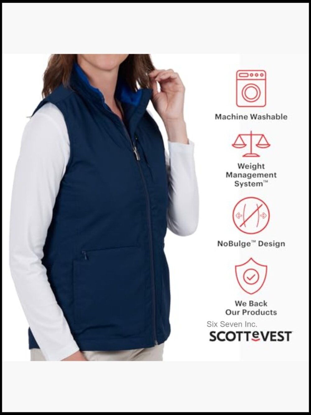 Travel Vest with 24 Hidden Pockets Water Repellent Lightweight Polyester - Picture 2 of 6
